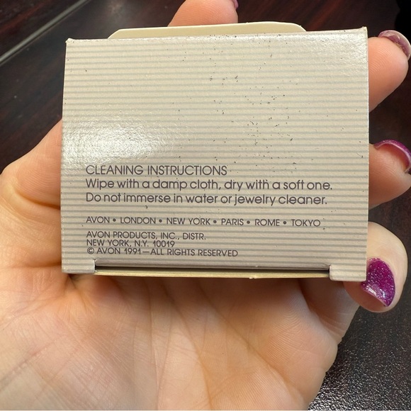 Avon “Porcelain Blossom” Gold and Pink Necklace with Heart Pendant NIB 1991 - Picture 5 of 9